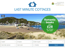 Tablet Screenshot of lastminutecottages.com